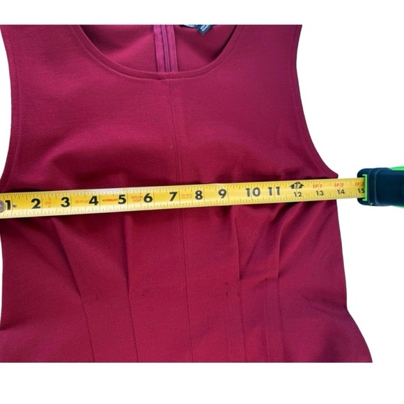 J.Crew NEW Nadia in Ponte Midi Dress Bordeaux  Sz 2 - Picture 5 of 5
